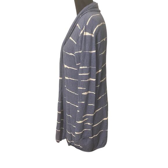 ZOZO Blue White Open Front Cardigan Sweater Women’s Size M cozy‎ layering fall - Picture 3 of 7